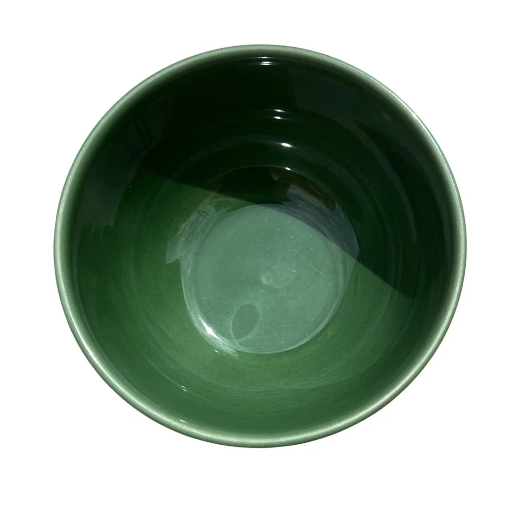 Tabletops Gallery Westwood Green Ceramic Bowl Textured Dishwasher Microwave Safe